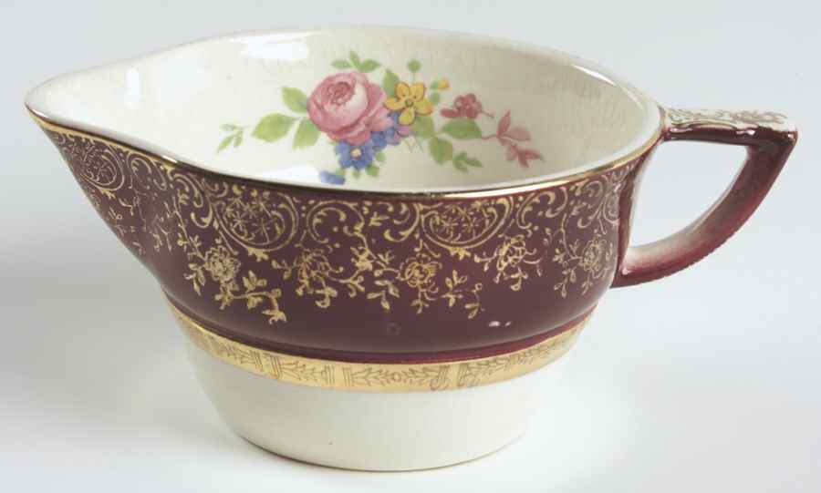 Aristocrat Maroon (Floral Center) Creamer by Salem-1