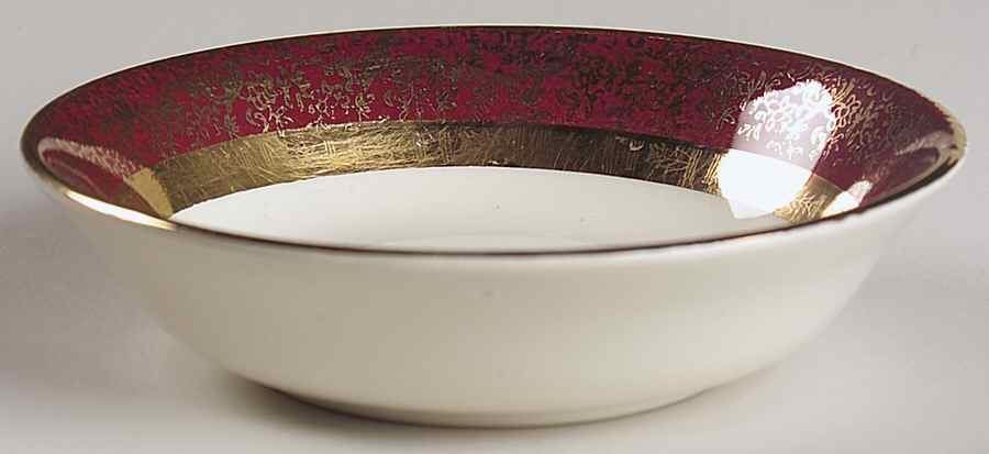 Aristocrat Maroon (Floral Center) Fruit/Dessert (Sauce) Bowl by Salem-1