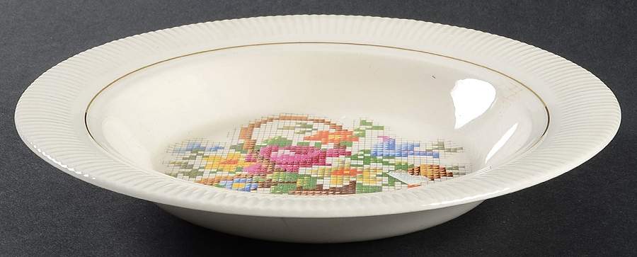 Basket Pp (Gold Inner Ring) Rim Soup Bowl by Salem-1