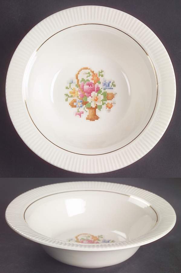 Basket Pp (Gold Inner Ring) Rim Cereal Bowl by Salem-1
