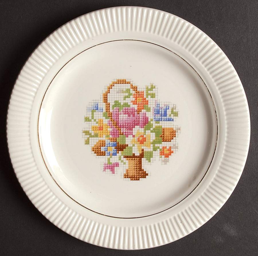 Basket Pp (Gold Inner Ring) Bread & Butter Plate by Salem-1