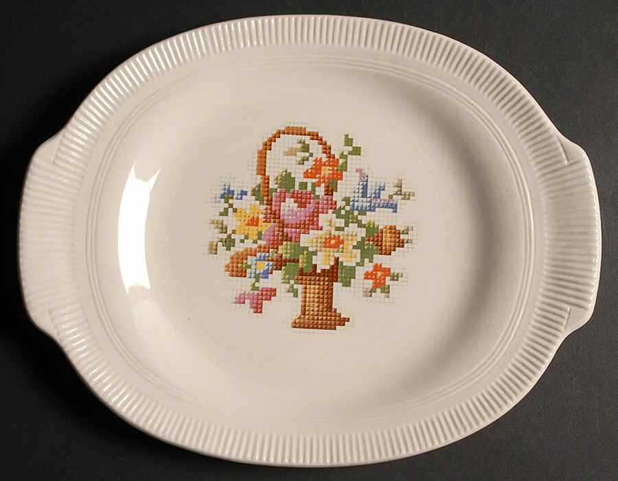 Basket Pp (No Gold) 11" Oval Serving Platter by Salem-1