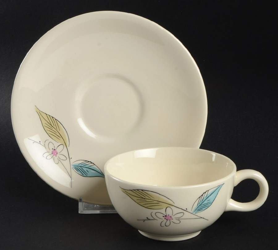Biscayne Flat Cup & Saucer Set by Salem-1