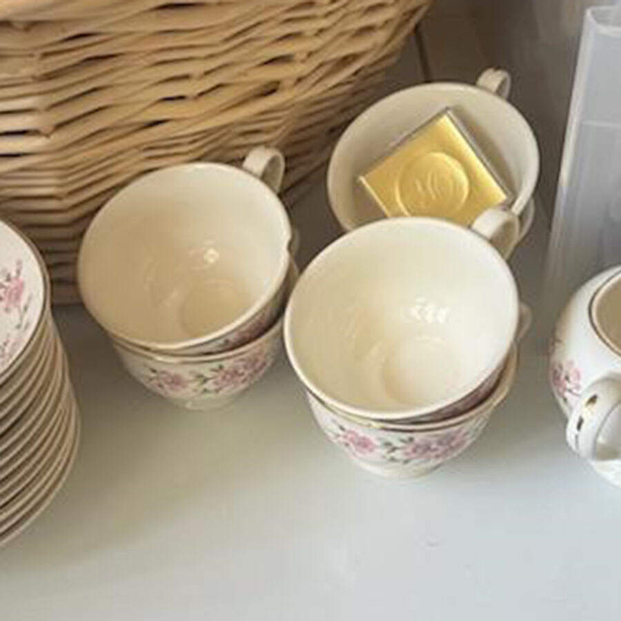 Blossomtime Footed Cup & Saucer Set by Salem-1