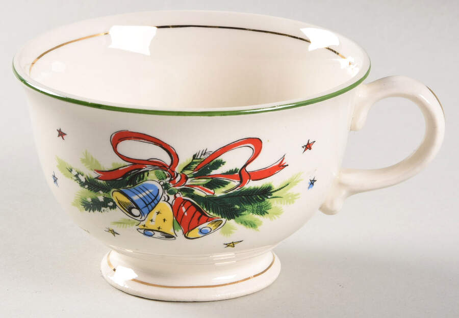 Christmas Eve (Earthenware, Green, Gold) Snack Cup by Salem-1