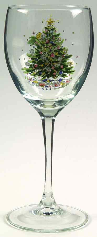 Christmas Eve (Earthenware, Green, Gold) 10 Oz Glassware Goblet by Salem-1