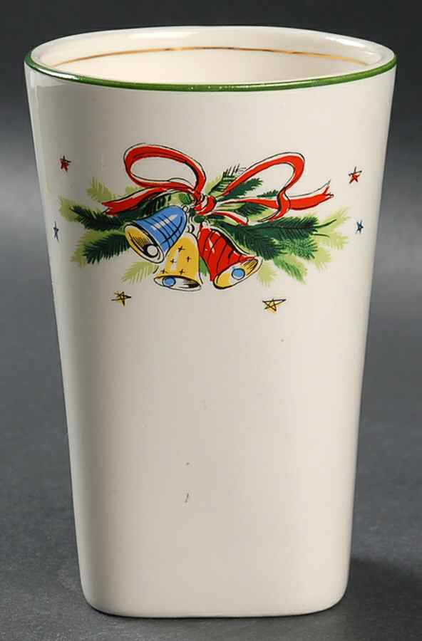 Christmas Eve (Earthenware, Green, Gold) Tall China Tumbler by Salem-1