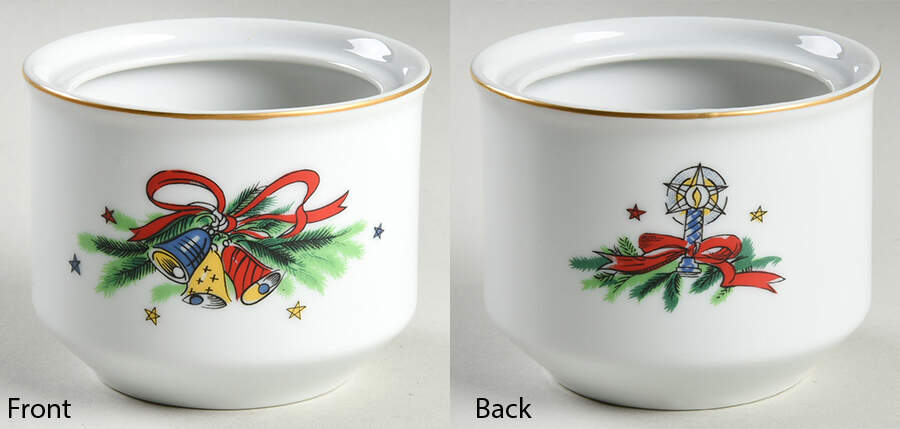 Christmas Eve (Porcelain) Sugar Bowl No Lid by Salem-1