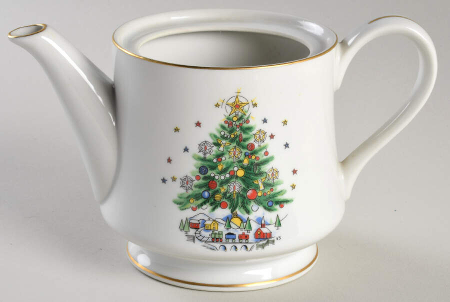 Christmas Eve (Porcelain) Mini Teapot No Lid by Salem-1