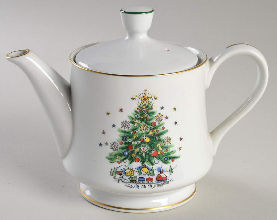 Christmas Eve (Porcelain) Mini Teapot & Lid by Salem-1