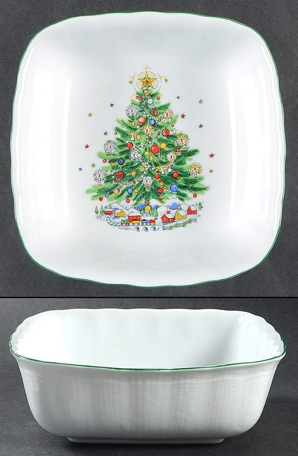 Christmas Eve (Porcelain) 7" Square Vegetable Bowl by Salem-1