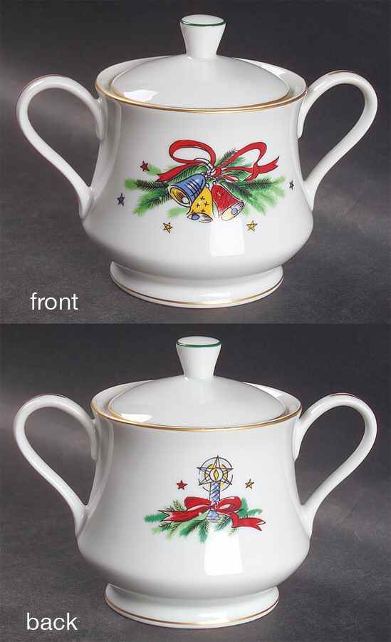 Christmas Eve (Porcelain) Sugar Bowl & Lid by Salem-1