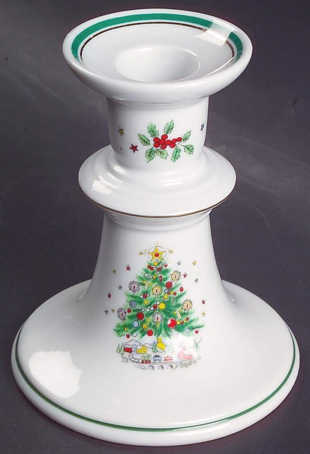 Christmas Eve (Porcelain) Small Candlestick by Salem-1