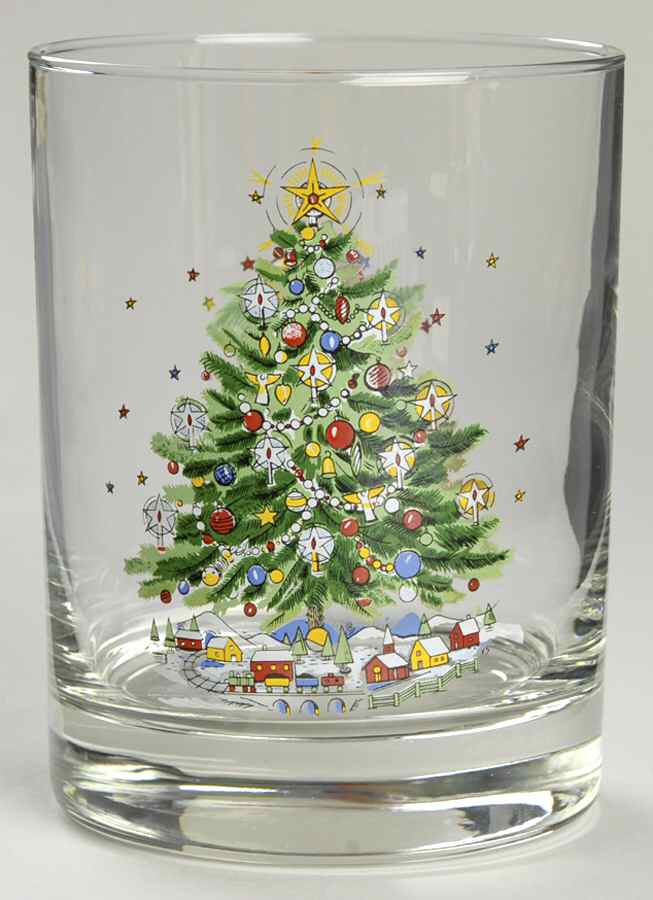 Christmas Eve (Porcelain) Glassware Double Old Fashioned by Salem-1