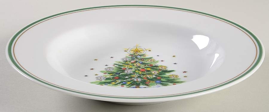Christmas Eve (Porcelain) Rim Soup Bowl by Salem-1