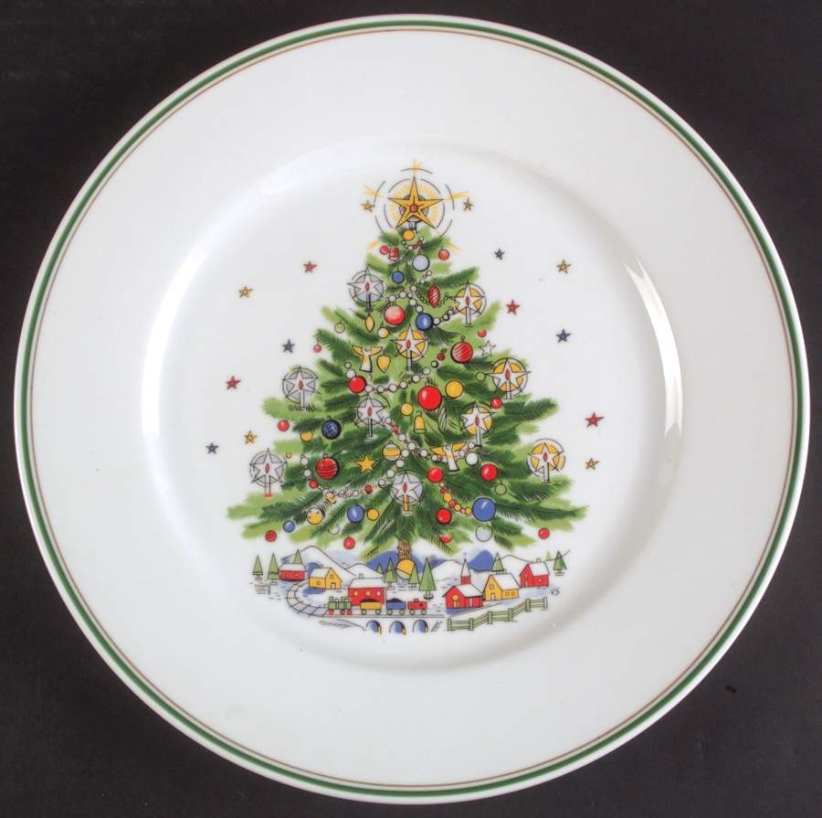 Christmas Eve (Porcelain) 12" Chop Plate (Round Platter) by Salem-1