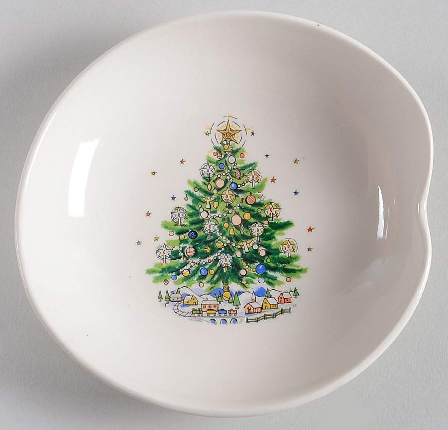Christmas Eve (Earthware, Lattice) Nut Dish by Salem-1