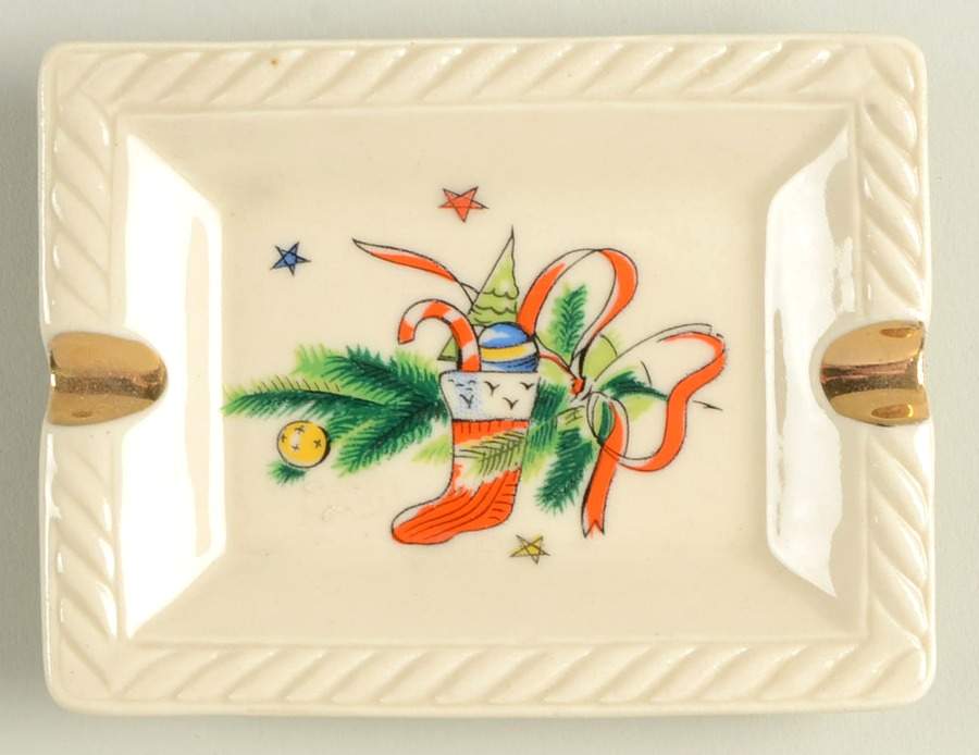 Christmas Eve (Earthware, Lattice) Small Ashtray by Salem-1
