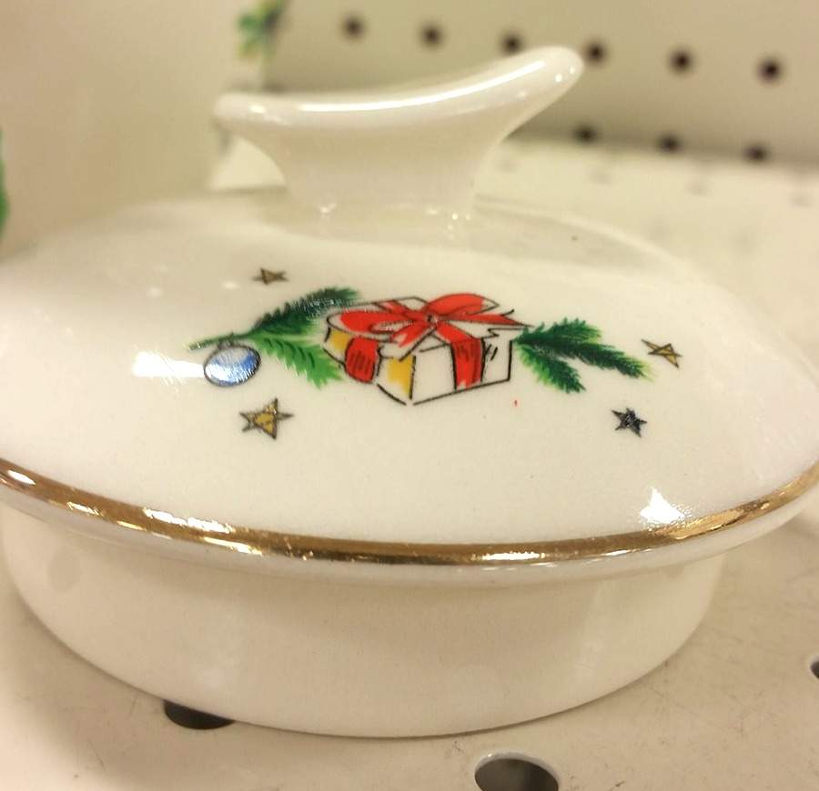 Christmas Eve (Earthenware, Red, Gold) Lid for Coffee Pot by Salem-1