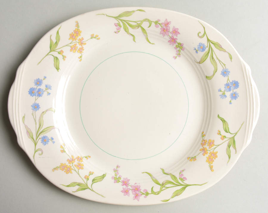 Claudia 11" Oval Serving Platter by Salem-1