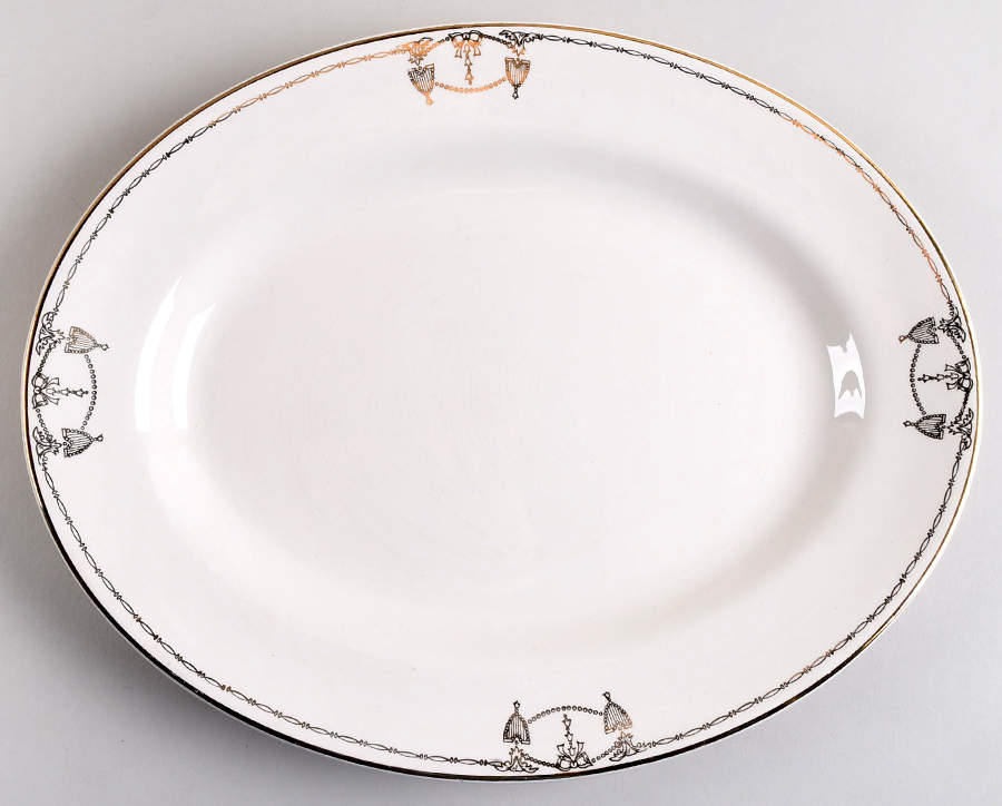 Commodore 13" Oval Serving Platter by Salem-1