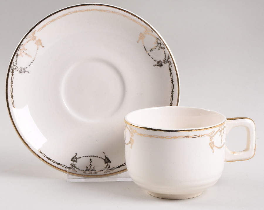 Commodore Flat Cup & Saucer Set by Salem-1