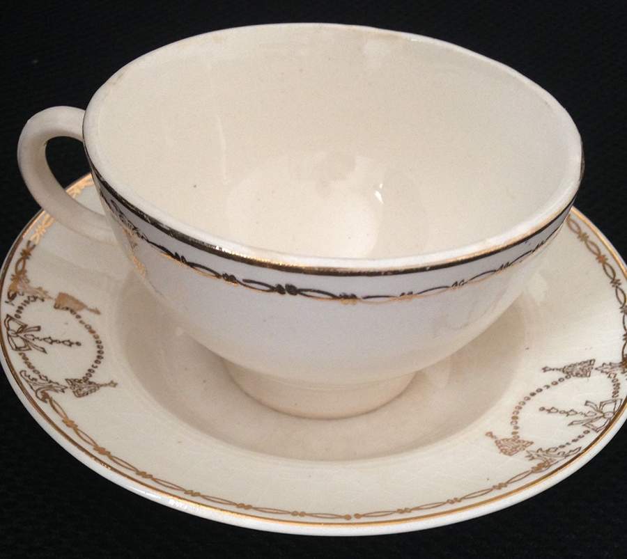 Commodore Footed Cup & Saucer Set by Salem-1