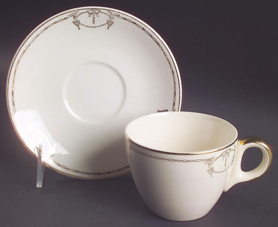 Commodore Flat Cup & Saucer Set by Salem-1