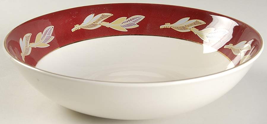 Coronation Red 9" Round Vegetable Bowl by Salem-1