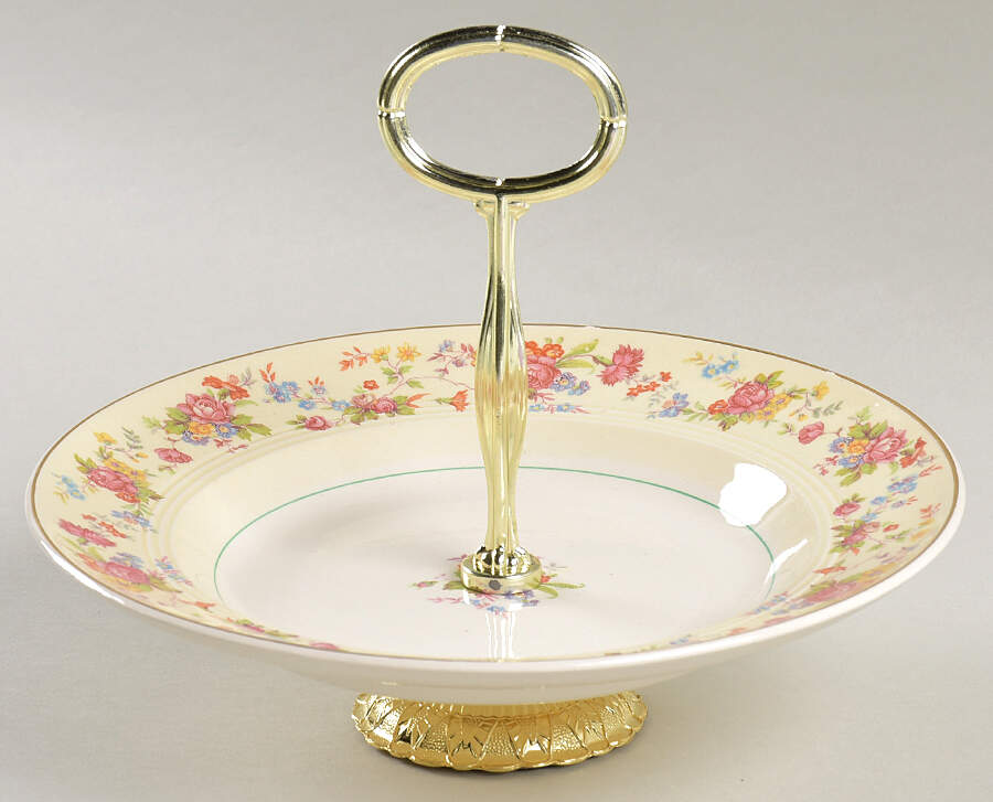 Debutante 6"-7" Handled Footed Nut Dish HC by Salem-1