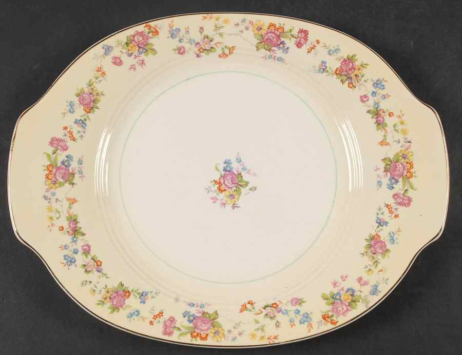 Debutante 12" Oval Serving Platter by Salem-1