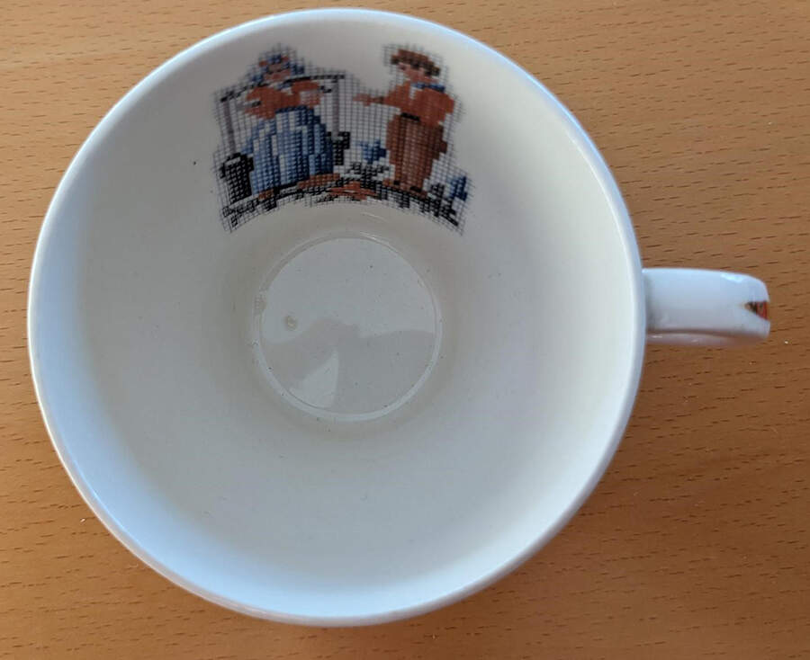 Dutch Petit Point Footed Cup by Salem-1