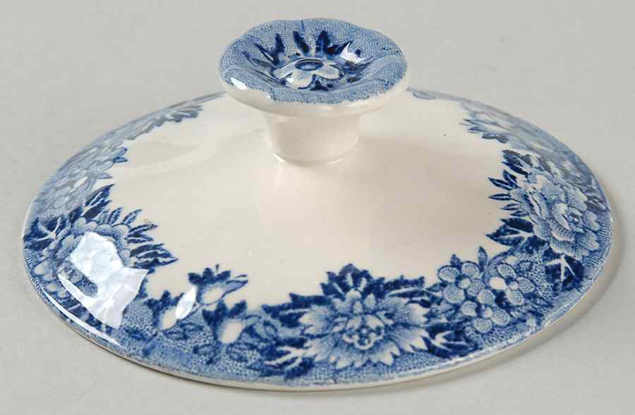 English Village Blue Lid for Sugar Bowl by Salem-1