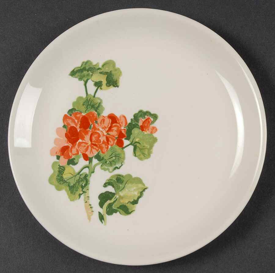 Geranium Bread & Butter Plate by Salem-1