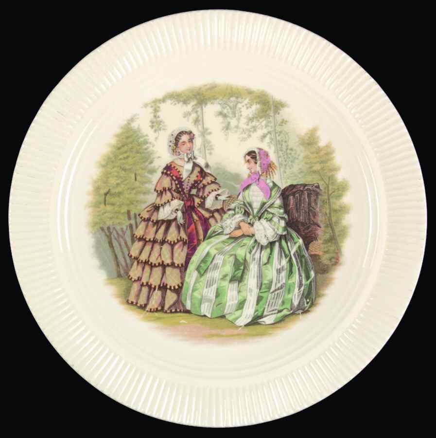 Godey Prints (Ribbed Rim) Salad Plate by Salem-1
