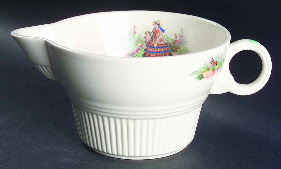 Godey Prints (Ribbed Rim) Gravy Boat by Salem-1