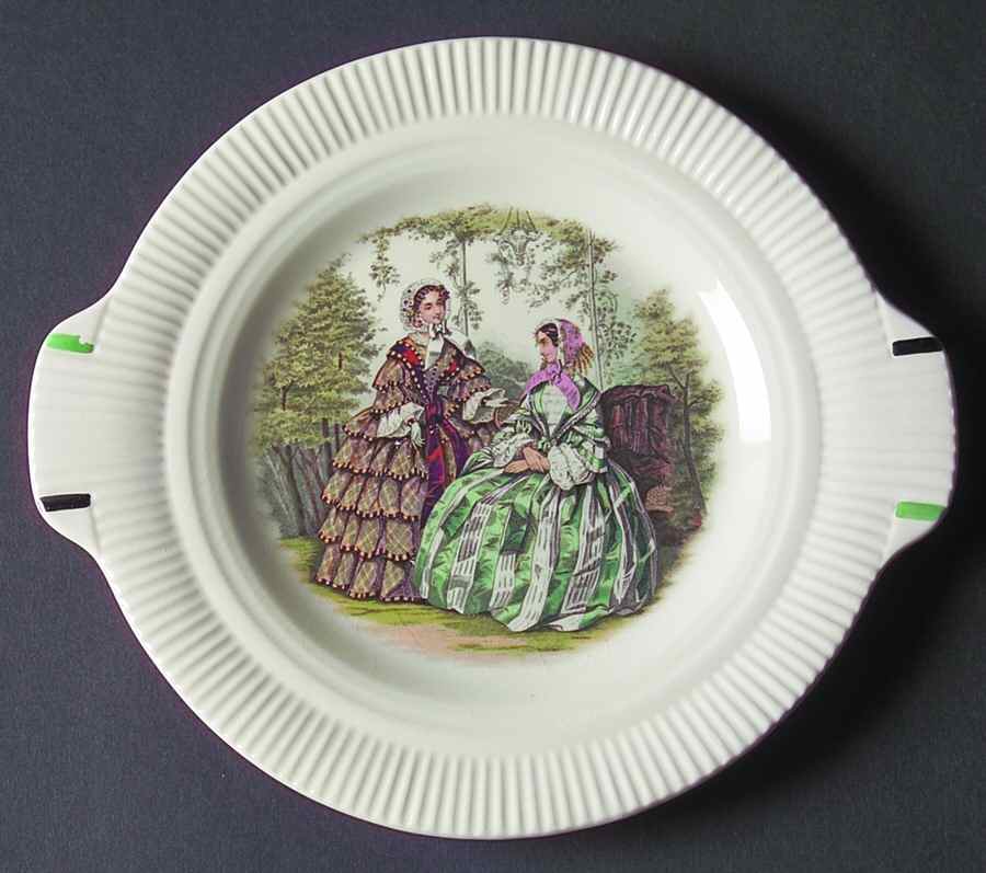 Godey Prints (Ribbed Rim) Relish by Salem-1