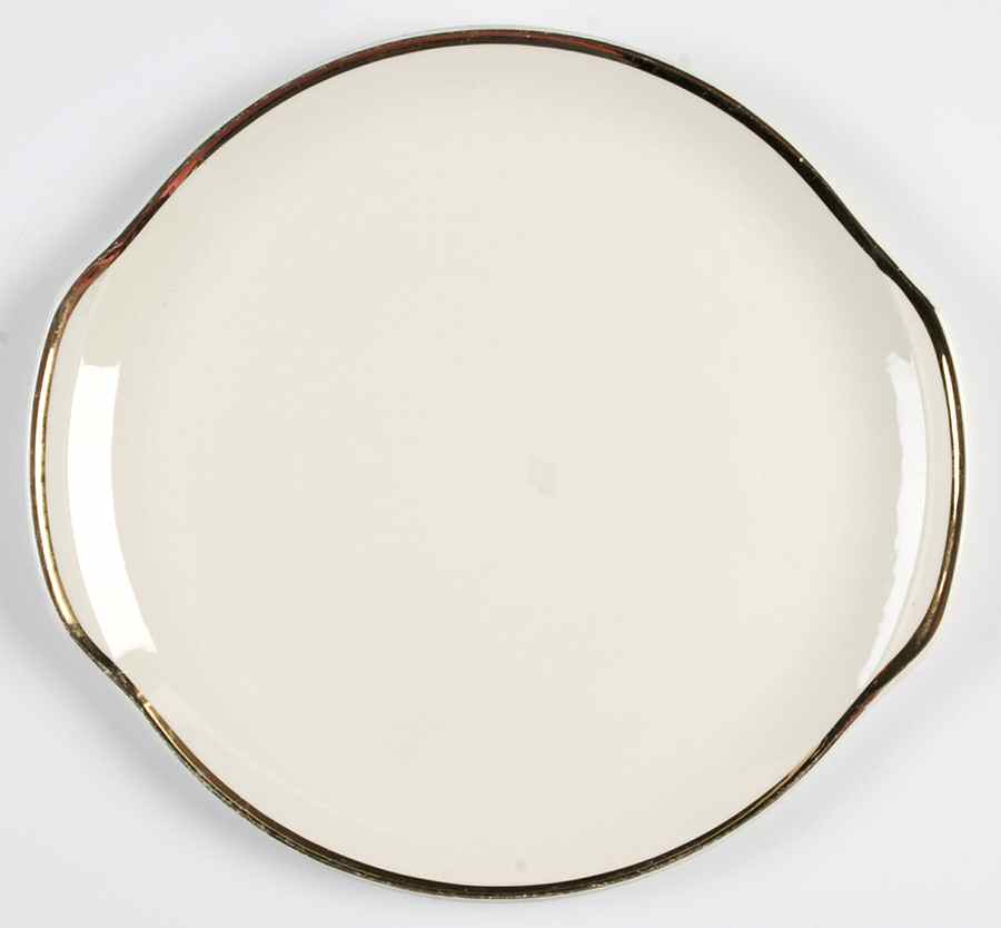 Heirloom Gold Handled Cake Plate by Salem-1