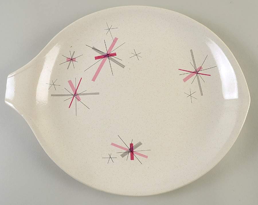 Hop Scotch Pink 14" Oval Serving Platter by Salem-1