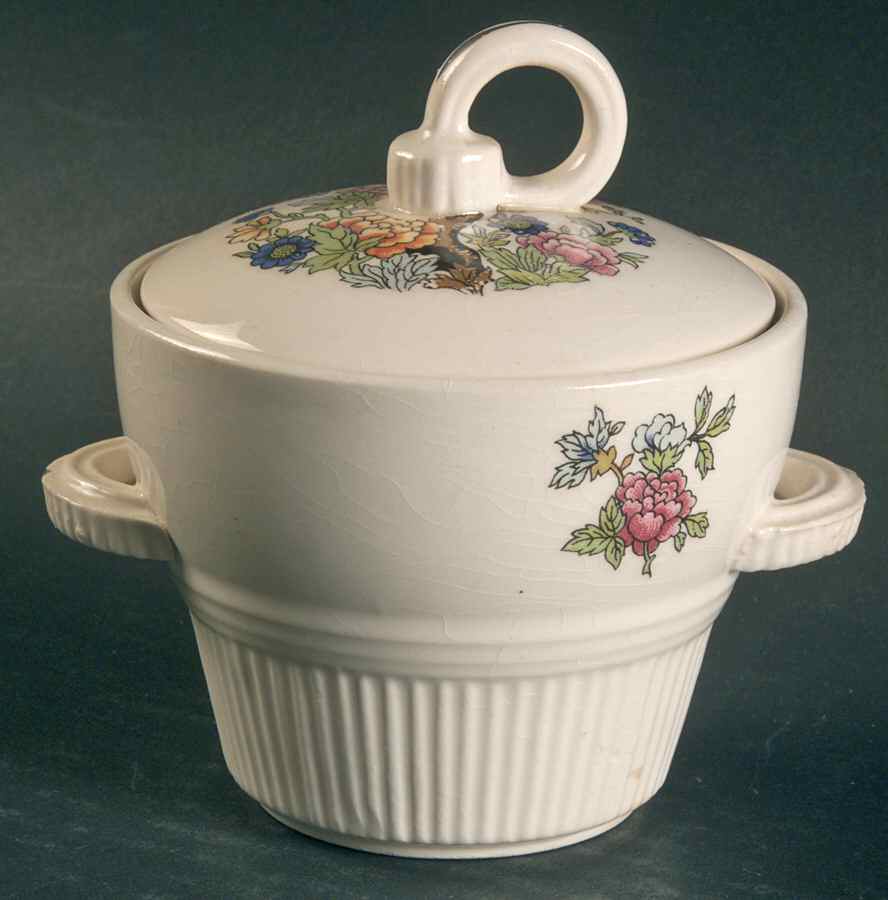 Indian Tree (Victory Shape) Sugar Bowl & Lid by Salem-1