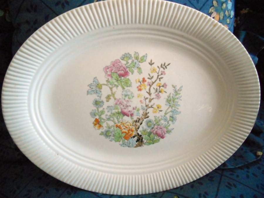 Indian Tree (Victory Shape) 11" Oval Serving Platter by Salem-1