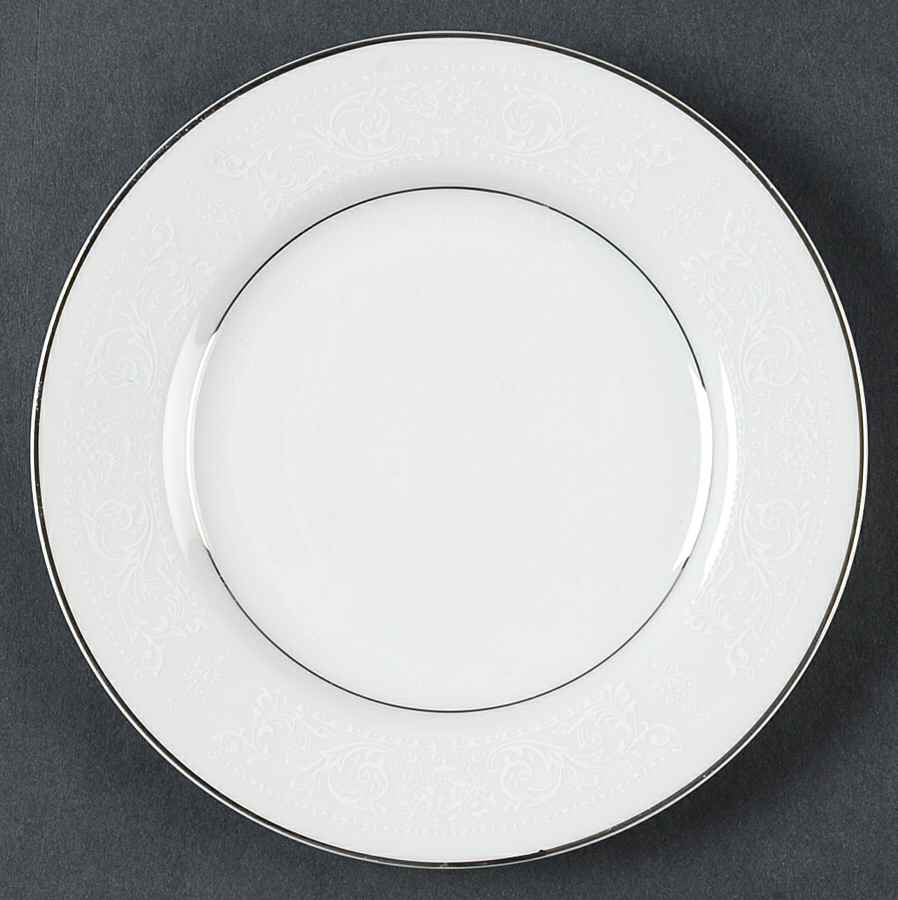 Lace Bouquet (Platinum Trim) Bread & Butter Plate by Salem-1