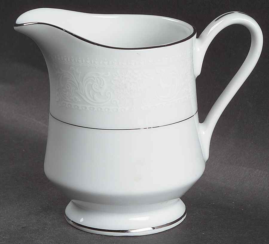Lace Bouquet (Platinum Trim) Creamer by Salem-1