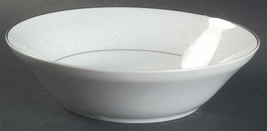 Lace Bouquet (Platinum Trim) Coupe Cereal Bowl by Salem-1