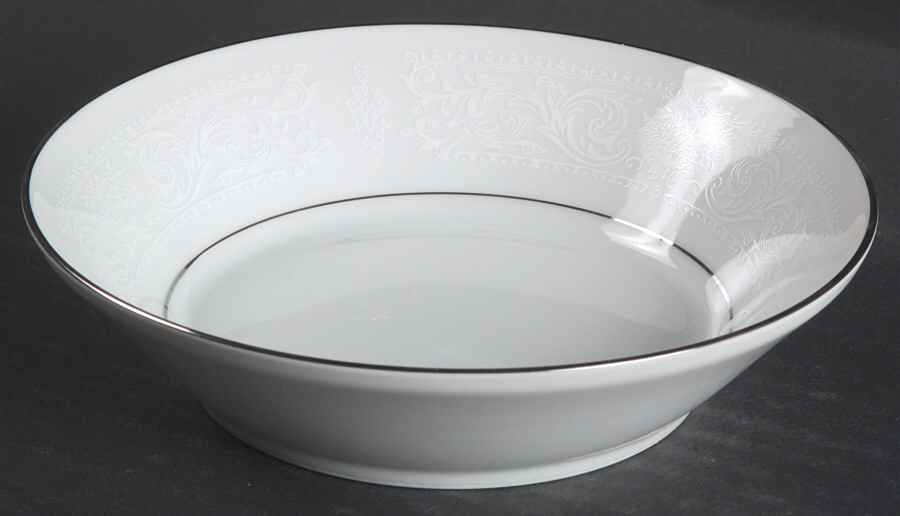 Lace Bouquet (Platinum Trim) Fruit/Dessert (Sauce) Bowl by Salem-1
