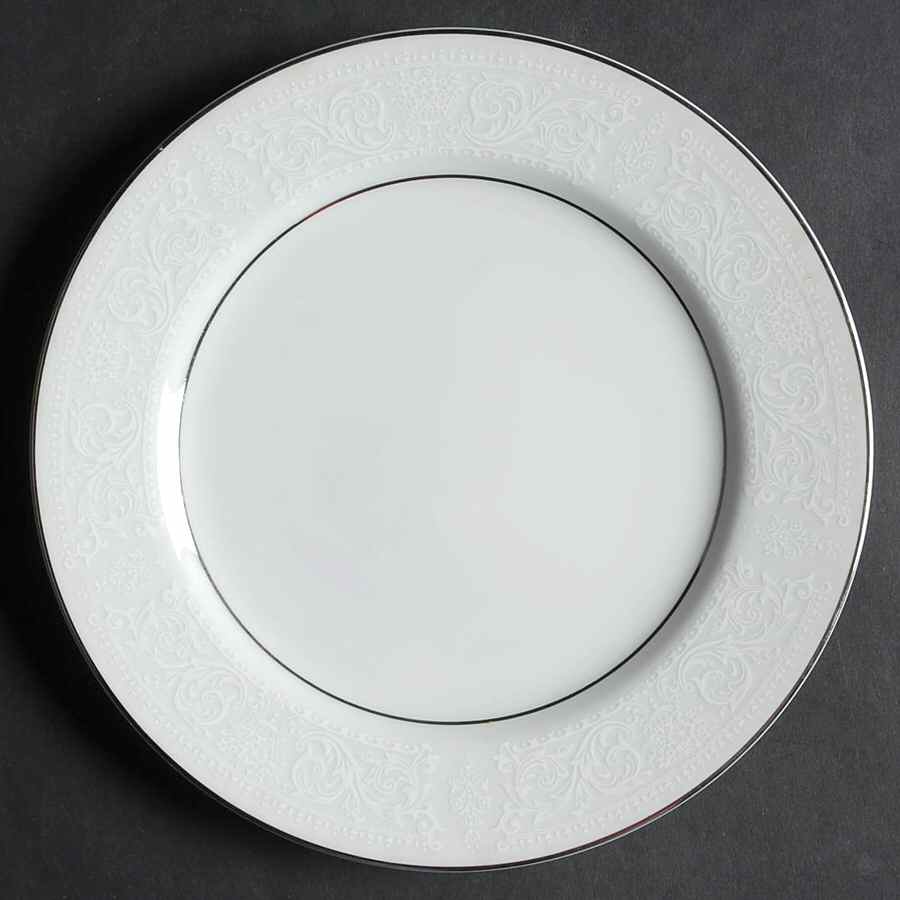 Lace Bouquet (Platinum Trim) Salad Plate by Salem-1