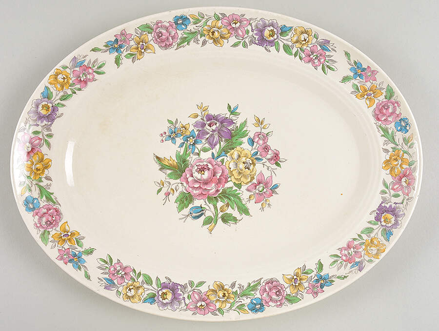 Lansdowne 13" Oval Serving Platter by Salem-1