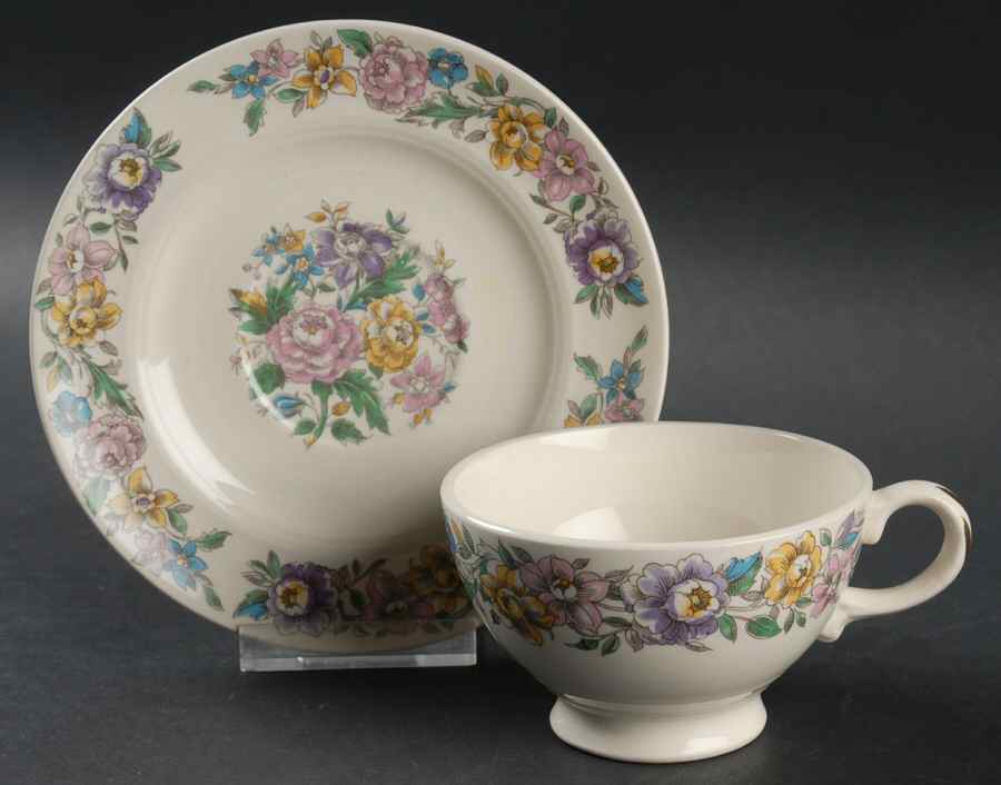 Lansdowne Footed Cup & Saucer Set by Salem-1