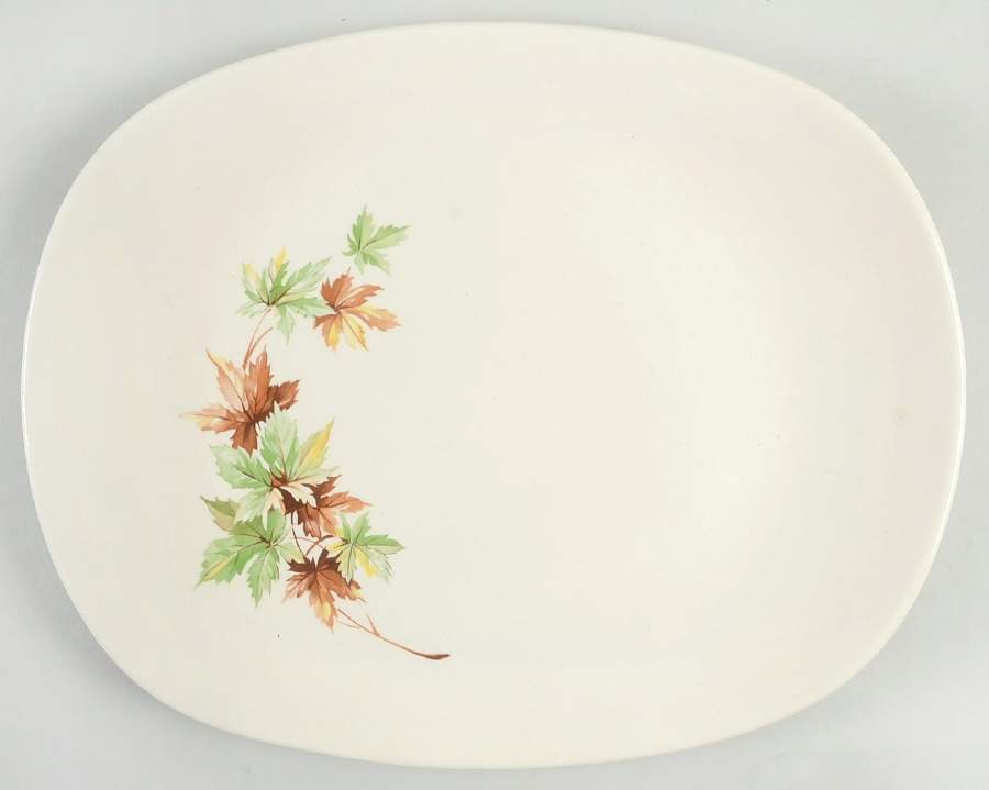 Maple Leaf 13" Oval Serving Platter by Salem-1