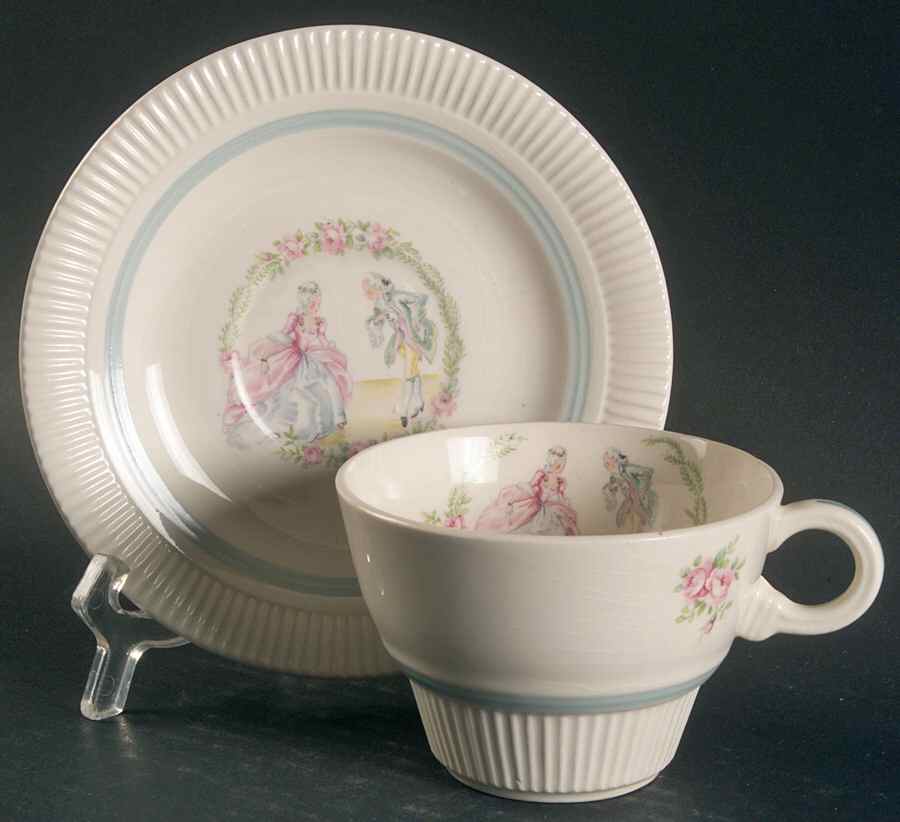 Minuet (China) Flat Cup & Saucer Set by Salem-1